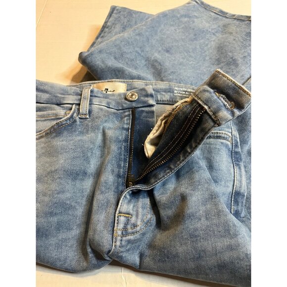 7 For All Mankind Ultra High Rise Skinny Flare Jeans Light Wash Size 27 stretchy - Picture 10 of 16